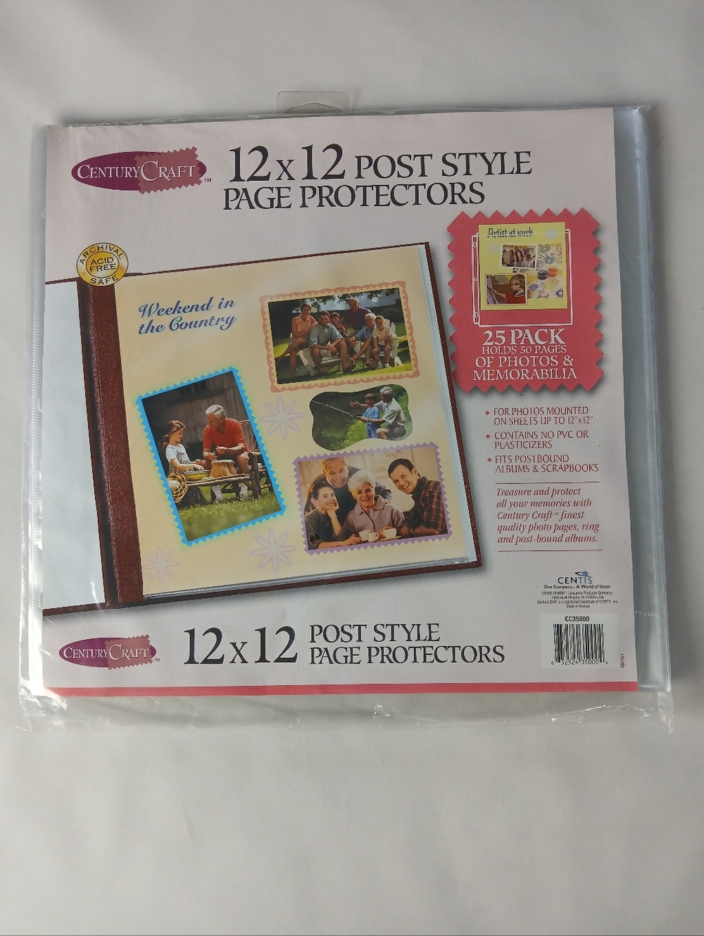New Century Craft 12" X 12" Post Style Scrapbooking Page Protectors 25 Pack